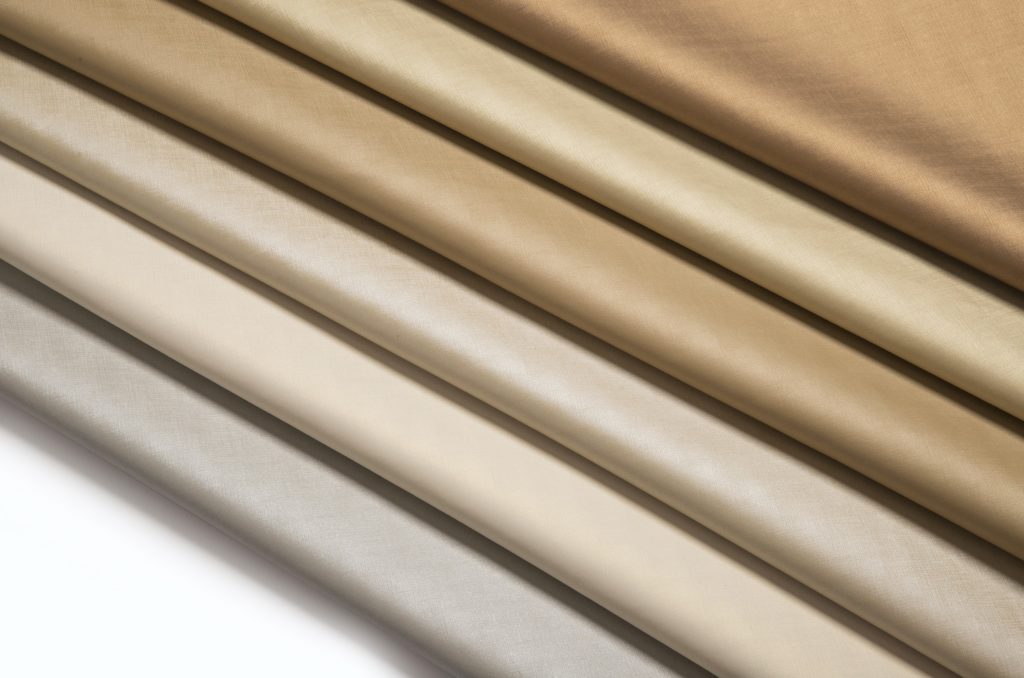 Rolls of 0.8mm upholstery vinyl with a shimmer finish