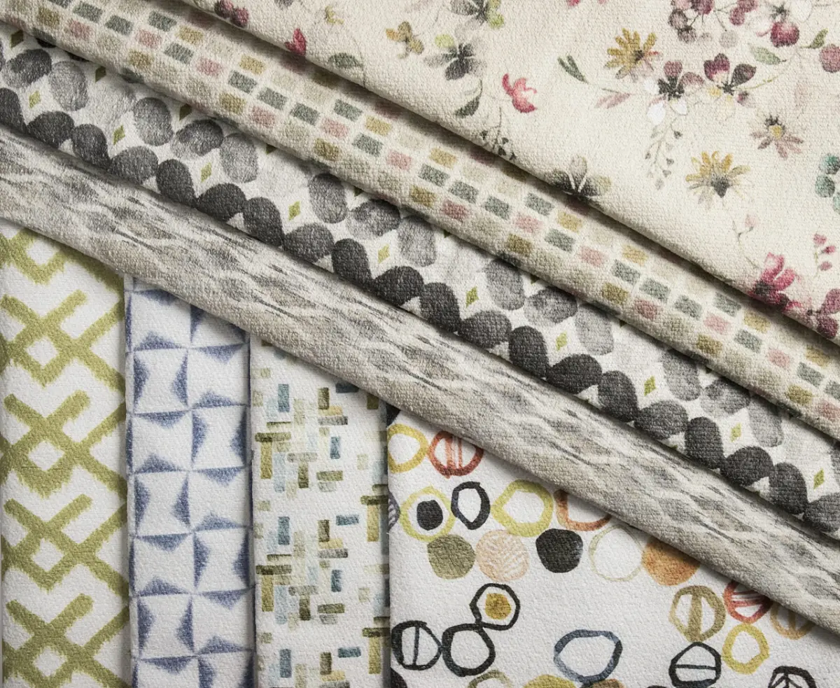 Printed bouclé fabric